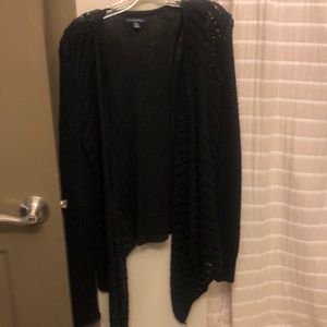 Black knit cardigan